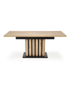 LAMELLO Stół Rozkładany 160-210 cm Dąb Artisan/Czarny | Dostojna Elagancja