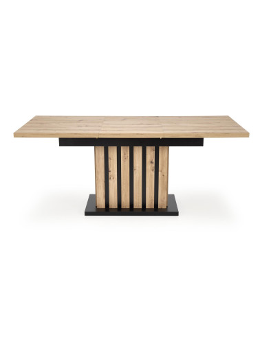 LAMELLO Stół Rozkładany 160-210 cm Dąb Artisan/Czarny | Dostojna Elagancja