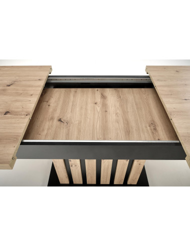 LAMELLO Stół Rozkładany 160-210 cm Dąb Artisan/Czarny | Dostojna Elagancja
