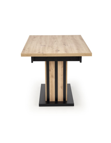 LAMELLO Stół Rozkładany 160-210 cm Dąb Artisan/Czarny | Dostojna Elagancja