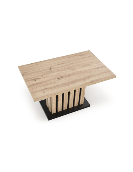 LAMELLO Stół Rozkładany 160-210 cm Dąb Artisan/Czarny | Dostojna Elagancja