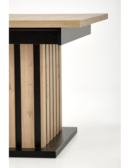 LAMELLO Stół Rozkładany 160-210 cm Dąb Artisan/Czarny | Dostojna Elagancja