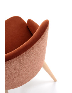 MALAGA Krzesło Cynamonowe, Obracane 180°, Drewniane Nogi | Wygoda i Szyk 2