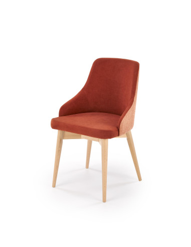 MALAGA Krzesło Cynamonowe, Obracane 180°, Drewniane Nogi | Wygoda i Szyk