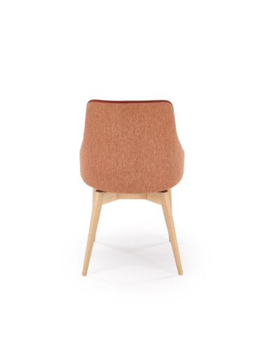 MALAGA Krzesło Cynamonowe, Obracane 180°, Drewniane Nogi | Wygoda i Szyk