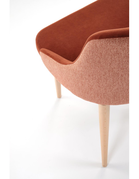 MALAGA Krzesło Cynamonowe, Obracane 180°, Drewniane Nogi | Wygoda i Szyk