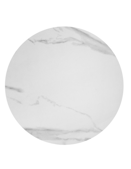 ACUNA Ława Okrągła Spiek Biały Marmur Fi50cm Czarna Podstawa - Modna Forma