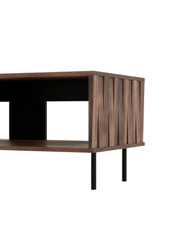 SWING LAW-1 Ława 100/54/45 Cm Orzechowo-Czarna | Nogi Stalowe Czarne