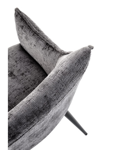 K559 Krzesło Popielate | Tapicerowane, Nogi Czarne | Zgrabne i Wygodne