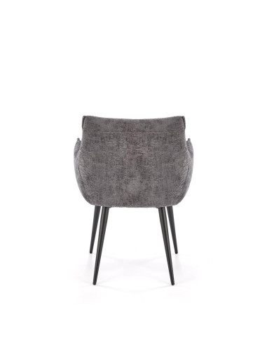 K559 Krzesło Popielate | Tapicerowane, Nogi Czarne | Zgrabne i Wygodne