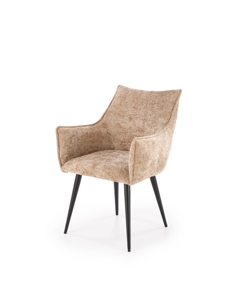 K559 Krzesło Beżowe | Tapicerowane, Nogi Czarne | Zgrabne i Wygodne