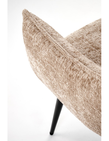 K559 Krzesło Beżowe | Tapicerowane, Nogi Czarne | Zgrabne i Wygodne