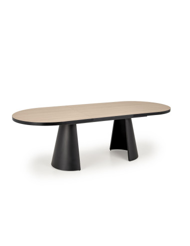 GIACOMO | Owalny Stół Rozkładany 180-240 cm Na Dwóch Kolumnowych Nogach