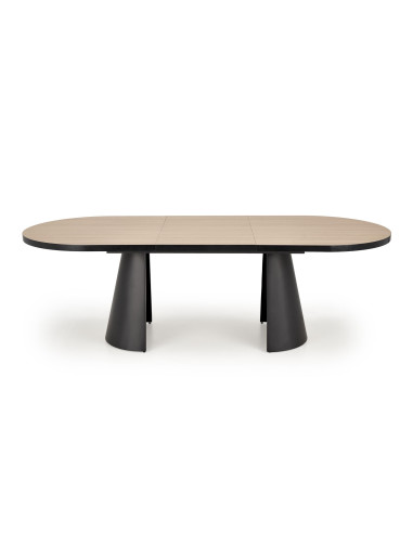 GIACOMO | Owalny Stół Rozkładany 180-240 cm Na Dwóch Kolumnowych Nogach