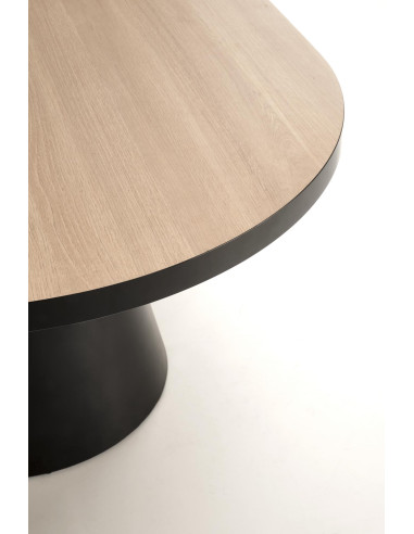 GIACOMO | Owalny Stół Rozkładany 180-240 cm Na Dwóch Kolumnowych Nogach