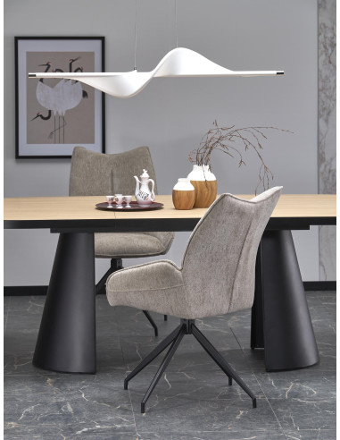 GIACOMO | Owalny Stół Rozkładany 180-240 cm Na Dwóch Kolumnowych Nogach