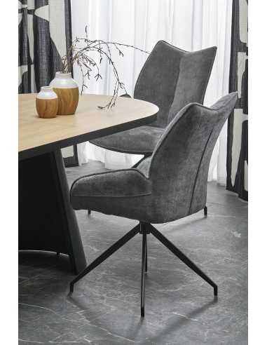 GIACOMO | Owalny Stół Rozkładany 180-240 cm Na Dwóch Kolumnowych Nogach