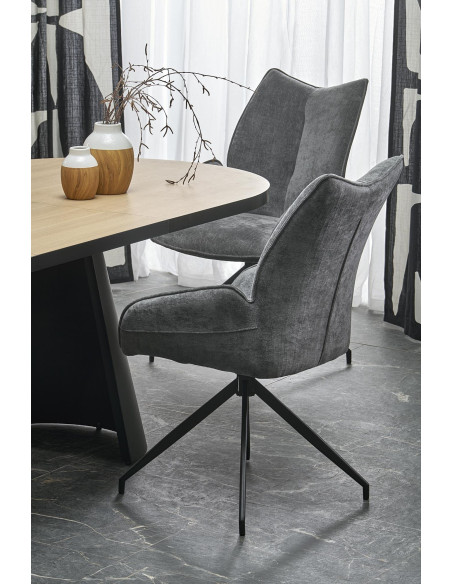 GIACOMO | Owalny Stół Rozkładany 180-240 cm Na Dwóch Kolumnowych Nogach