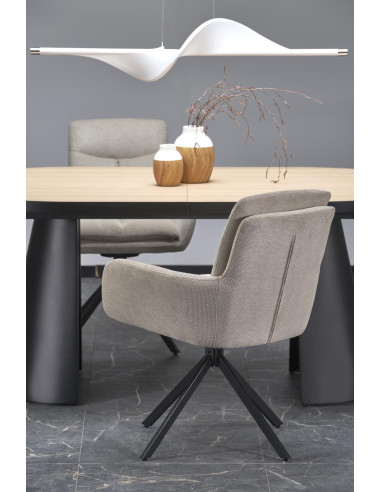 GIACOMO | Owalny Stół Rozkładany 180-240 cm Na Dwóch Kolumnowych Nogach