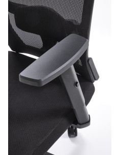 MASON Fotel Gabinetowy Czarny | Regulowane Podłokietniki i Zagłówek 2