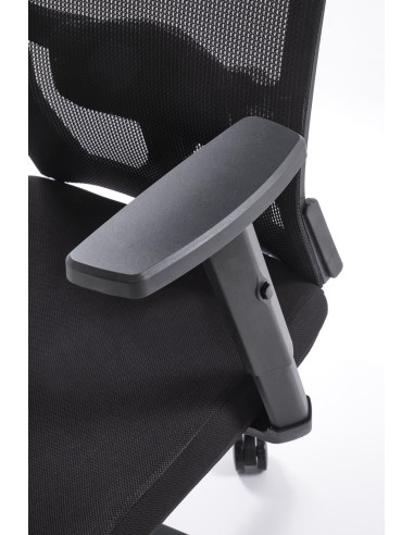 MASON Fotel Gabinetowy Czarny | Regulowane Podłokietniki i Zagłówek