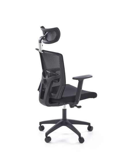 MASON Fotel Gabinetowy Czarny | Regulowane Podłokietniki i Zagłówek