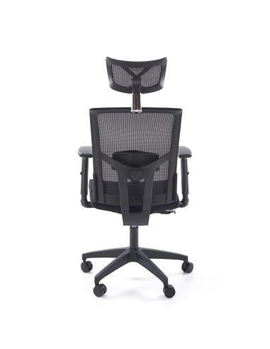 MASON Fotel Gabinetowy Czarny | Regulowane Podłokietniki i Zagłówek