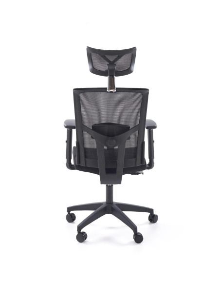 MASON Fotel Gabinetowy Czarny | Regulowane Podłokietniki i Zagłówek