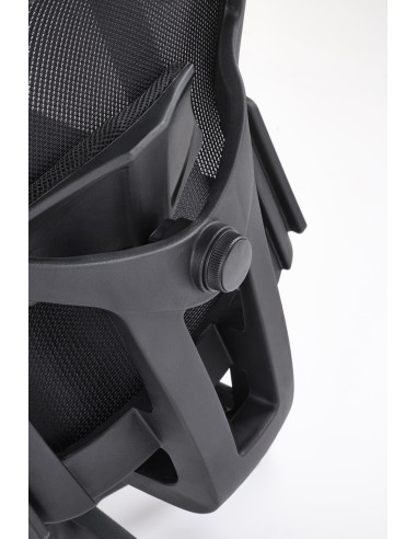 MASON Fotel Gabinetowy Czarny | Regulowane Podłokietniki i Zagłówek