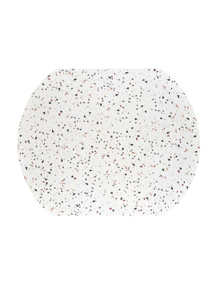 ARAMIS Stół Okrągły 120/76/68 cm | Blat Lastryko, Nogi Stalowe Białe