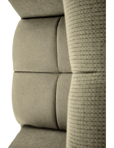 BYRON Fotel Wypoczynkowy USZAK Oliwkowy | Pikowany, Nogi Stalowe Czarne