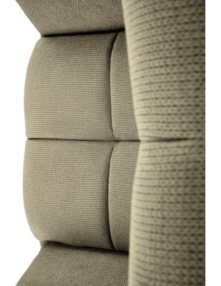 BYRON Fotel Wypoczynkowy USZAK Oliwkowy | Pikowany, Nogi Stalowe Czarne