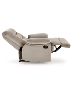 DRAGER Fotel Wypoczynkowy Rozkładany Beż Velvet - Komfort i Funkcjonalność
