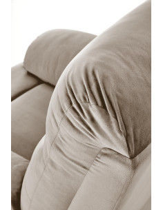 DRAGER Fotel Wypoczynkowy Rozkładany Beż Velvet - Komfort i Funkcjonalność 2