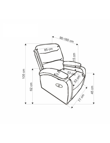 DRAGER fotel wypoczynkowy, beżowy