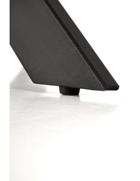 EDGAR 2 Stół Okrągły Fi100/76 cm, Blat Spiek Biały Marmur | Podstawa Czarna