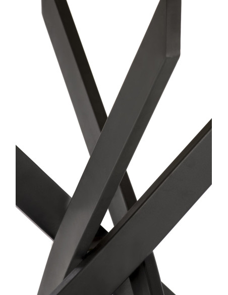 EDGAR Stół Okrągły Fi100/76 cm, Dąb Złoty / Czarny | Podstawa Czarna