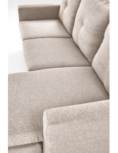 GERSON Sofa z Podnóżkiem Beżowa | Kompaktowa Wygoda i Elegancka Forma 2