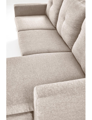 GERSON Sofa z Podnóżkiem Beżowa | Kompaktowa Wygoda i Elegancka Forma