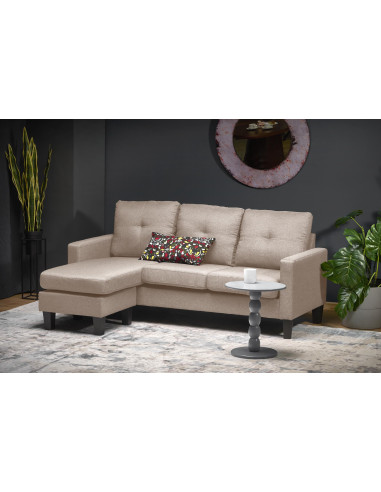 GERSON Sofa z Podnóżkiem Beżowa | Kompaktowa Wygoda i Elegancka Forma