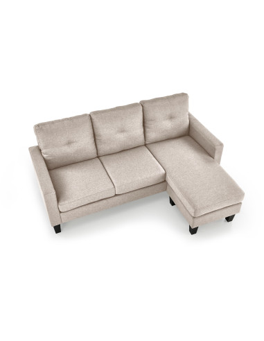 GERSON Sofa z Podnóżkiem Beżowa | Kompaktowa Wygoda i Elegancka Forma