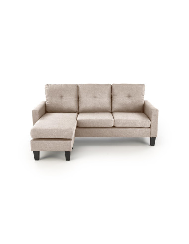 GERSON Sofa z Podnóżkiem Beżowa | Kompaktowa Wygoda i Elegancka Forma