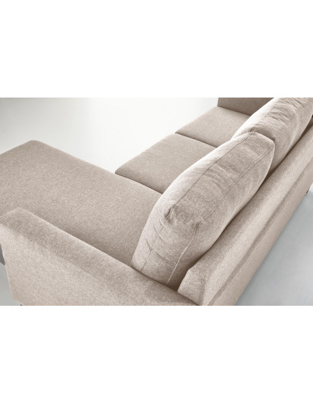 GERSON Sofa z Podnóżkiem Beżowa | Kompaktowa Wygoda i Elegancka Forma