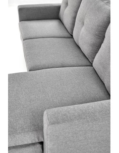 GERSON Sofa z Podnóżkiem Popielata | Kompaktowa Wygoda, Elegancki Styl 2