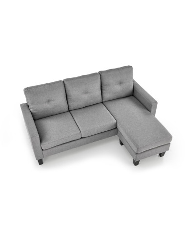 GERSON Sofa z Podnóżkiem Popielata | Kompaktowa Wygoda, Elegancki Styl