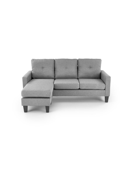 GERSON Sofa z Podnóżkiem Popielata | Kompaktowa Wygoda, Elegancki Styl