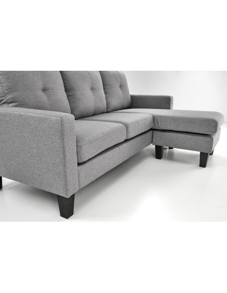 GERSON Sofa z Podnóżkiem Popielata | Kompaktowa Wygoda, Elegancki Styl