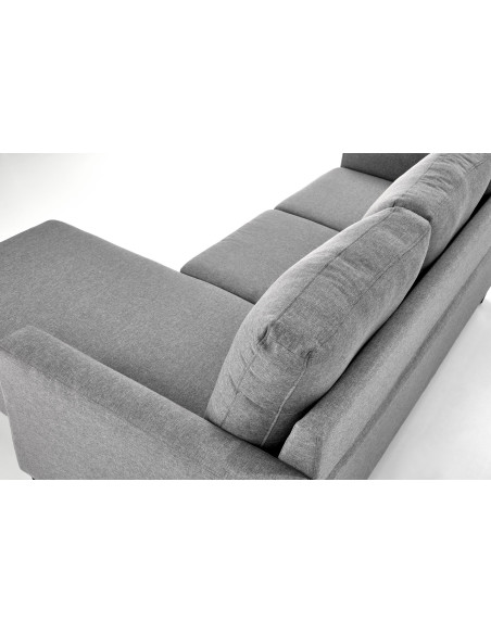 GERSON Sofa z Podnóżkiem Popielata | Kompaktowa Wygoda, Elegancki Styl
