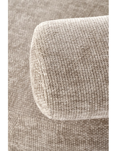 HAZARD Fotel Wypoczynkowy Beżowy, Nogi Czarne, Zaokrąglona Designerska Forma