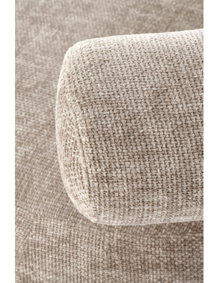 HAZARD Fotel Wypoczynkowy Beżowy, Nogi Czarne, Zaokrąglona Designerska Forma